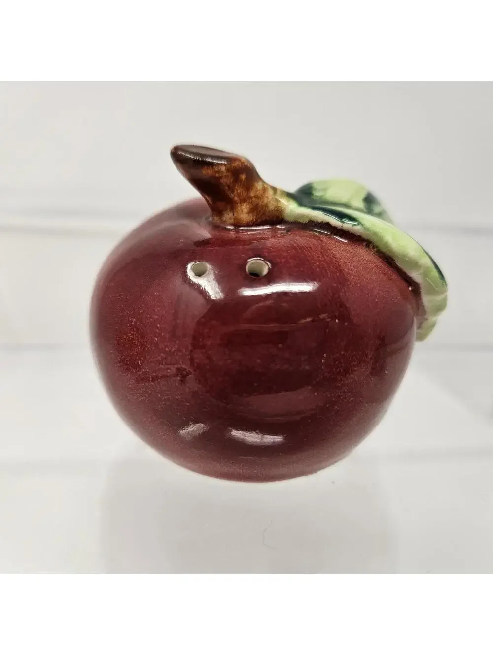 Vintage Anthropomorphic Apple Head Salt And Pepper Shakers Japan MCM Cottagecore